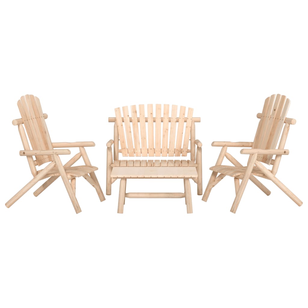 Set Divani da Giardino 4 pz in Legno Massello di Abete - homemem39