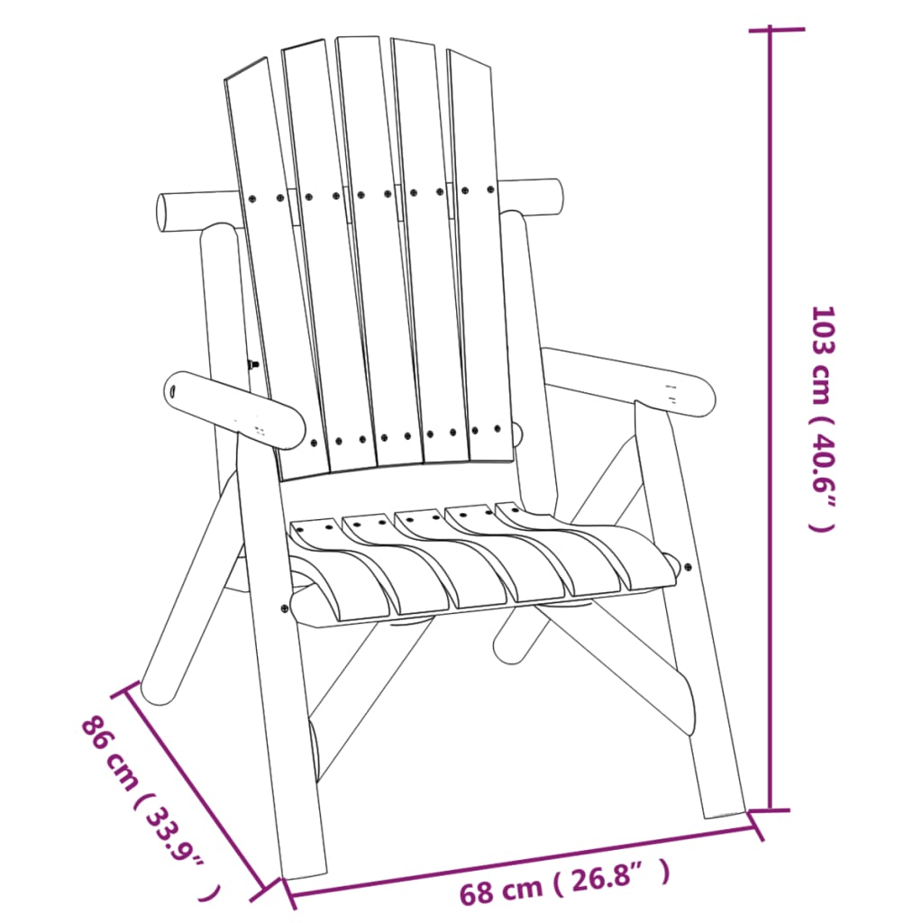 Set Divani da Giardino 4 pz in Legno Massello di Abete - homemem39