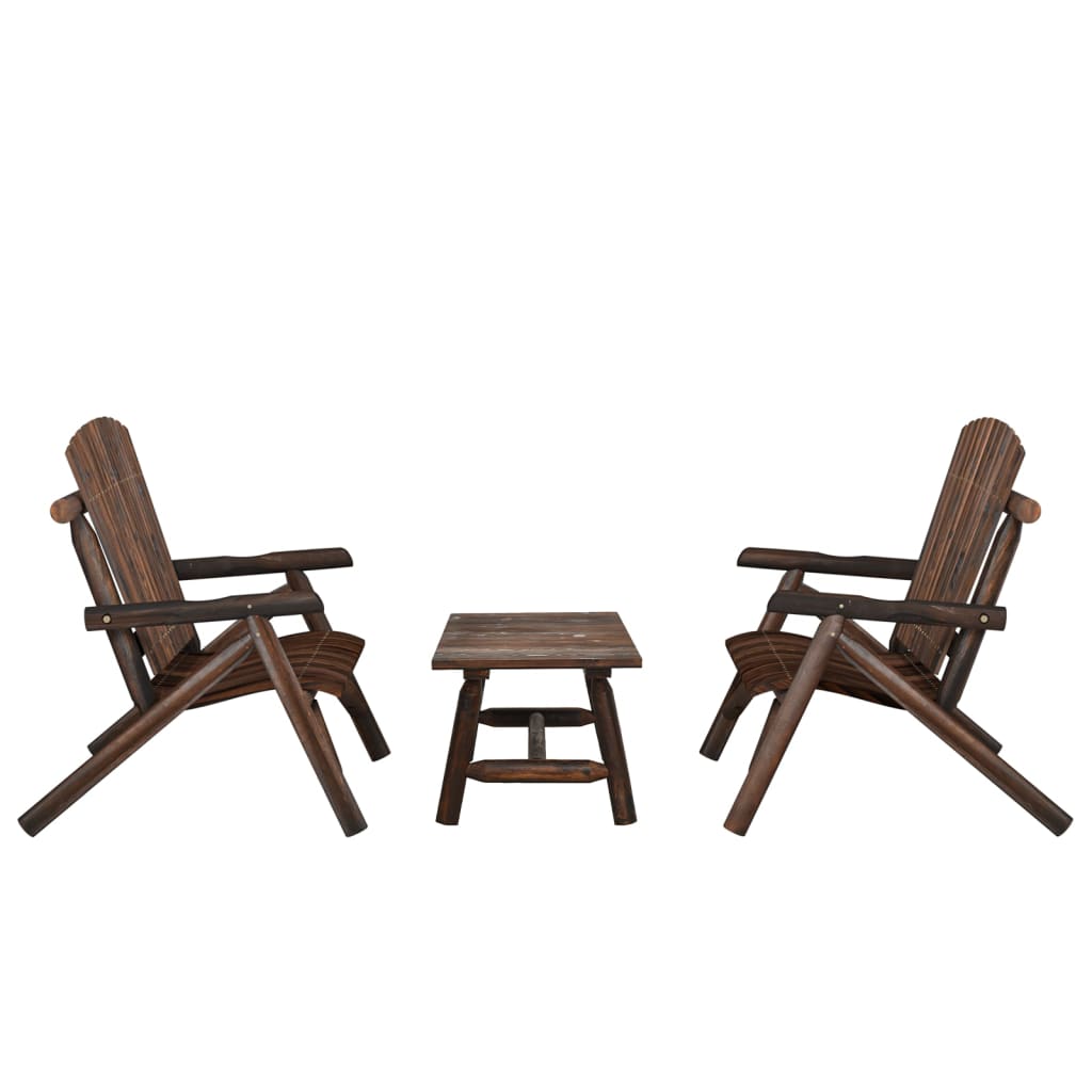 Set Divani da Giardino 3 pz in Legno Massello di Abete - homemem39