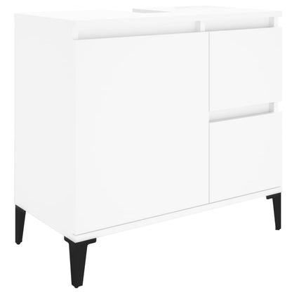 Set di Mobili da Bagno 3 pz Bianco in Legno Multistrato - homemem39