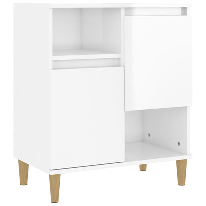 Credenze 2pz Bianco Lucido 60x35x70 cm in Legno Multistrato - homemem39