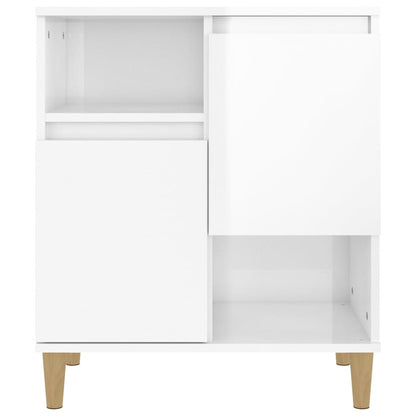 Credenze 2pz Bianco Lucido 60x35x70 cm in Legno Multistrato - homemem39