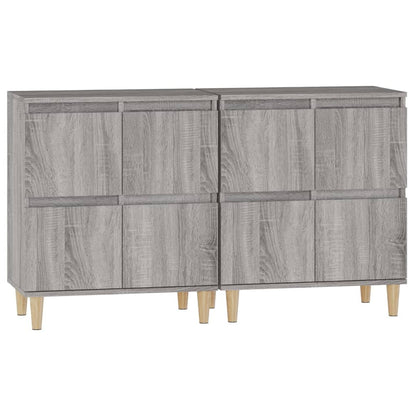 Credenze 2pz Grigio Sonoma 60x35x70 cm in Legno Multistrato - homemem39