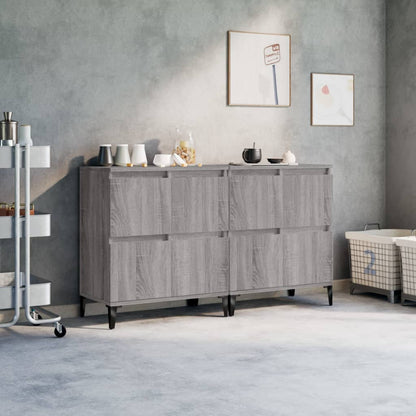 Credenze 2pz Grigio Sonoma 60x35x70 cm in Legno Multistrato - homemem39