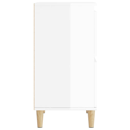 Credenze 3pz Bianco Lucido 60x35x70 cm in Legno Multistrato - homemem39