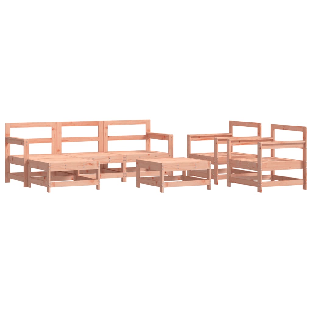 Set Divani Giardino 7 pz con Cuscini Legno Massello di Douglas - homemem39