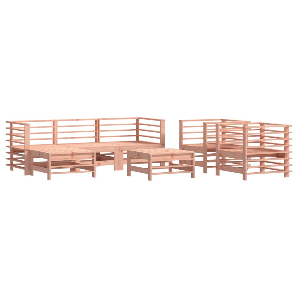 Set Divani Giardino 7 pz con Cuscini Legno Massello di Douglas - homemem39