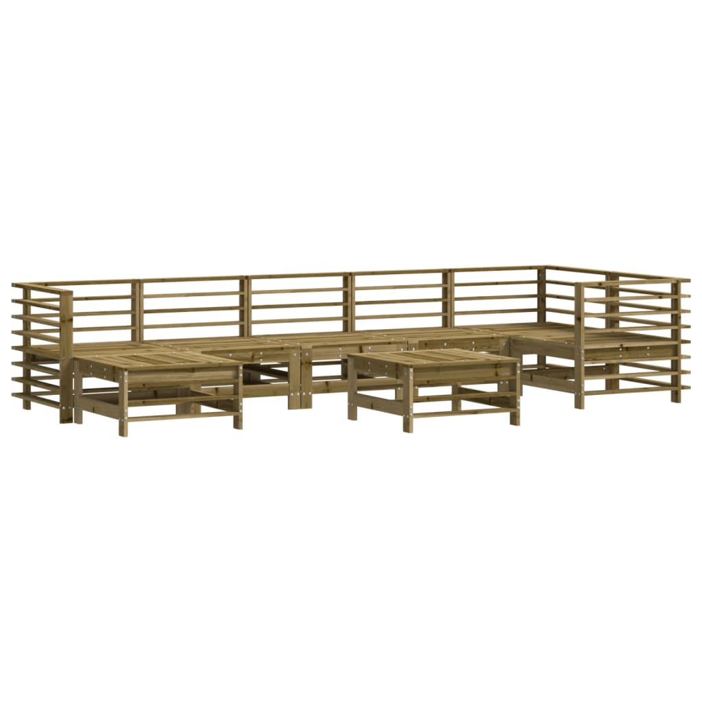 Set Divani da Giardino 8pz con Cuscini Legno Impregnato di Pino - homemem39