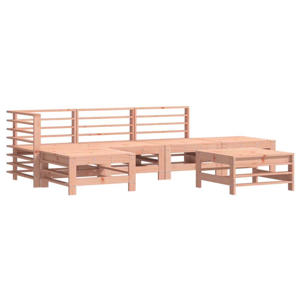 Set Divani Giardino 6 pz con Cuscini Legno Massello di Douglas - homemem39