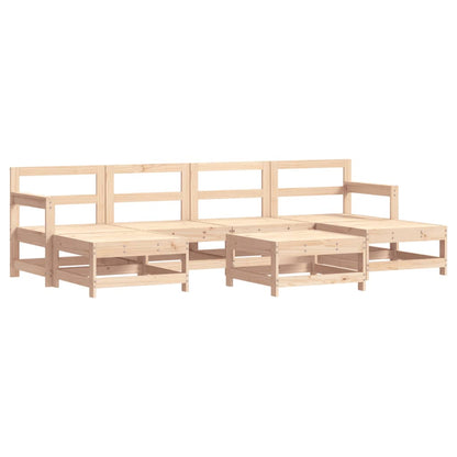 Set Divani da Giardino 7 pz con Cuscini in Legno Massello - homemem39