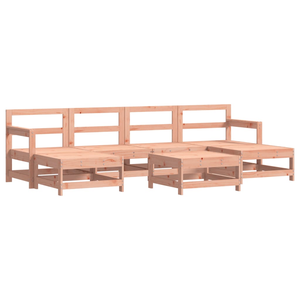 Set Divani Giardino 7 pz con Cuscini Legno Massello di Douglas - homemem39