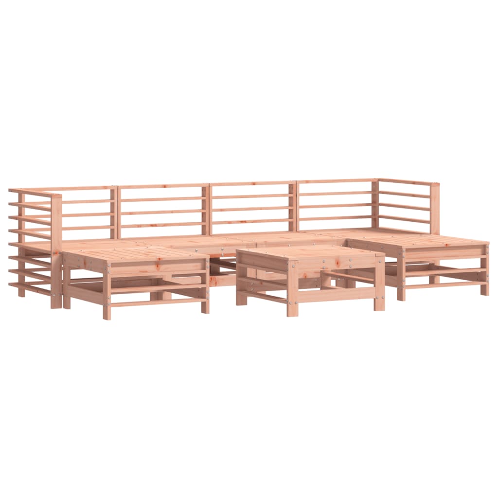 Set Divani Giardino 7 pz con Cuscini Legno Massello di Douglas - homemem39