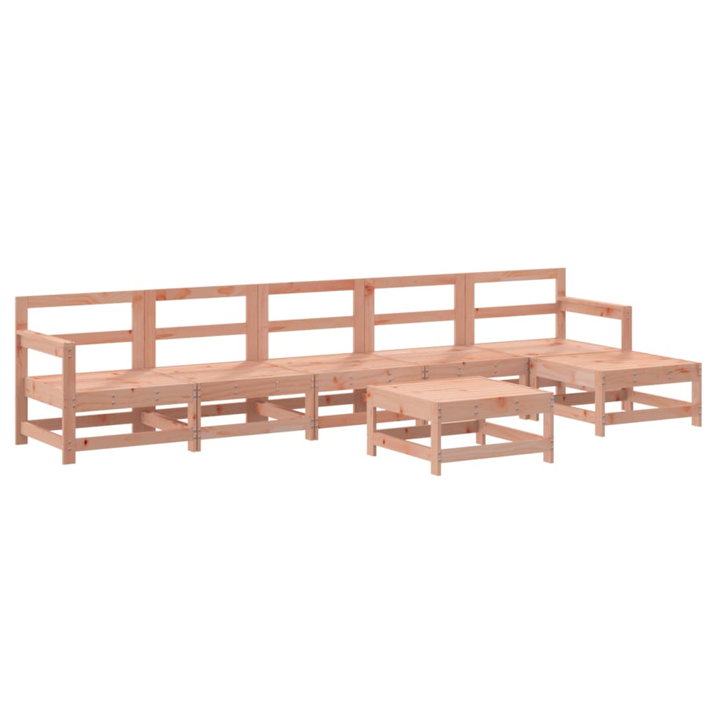 Set Divani Giardino 7 pz con Cuscini Legno Massello di Douglas - homemem39