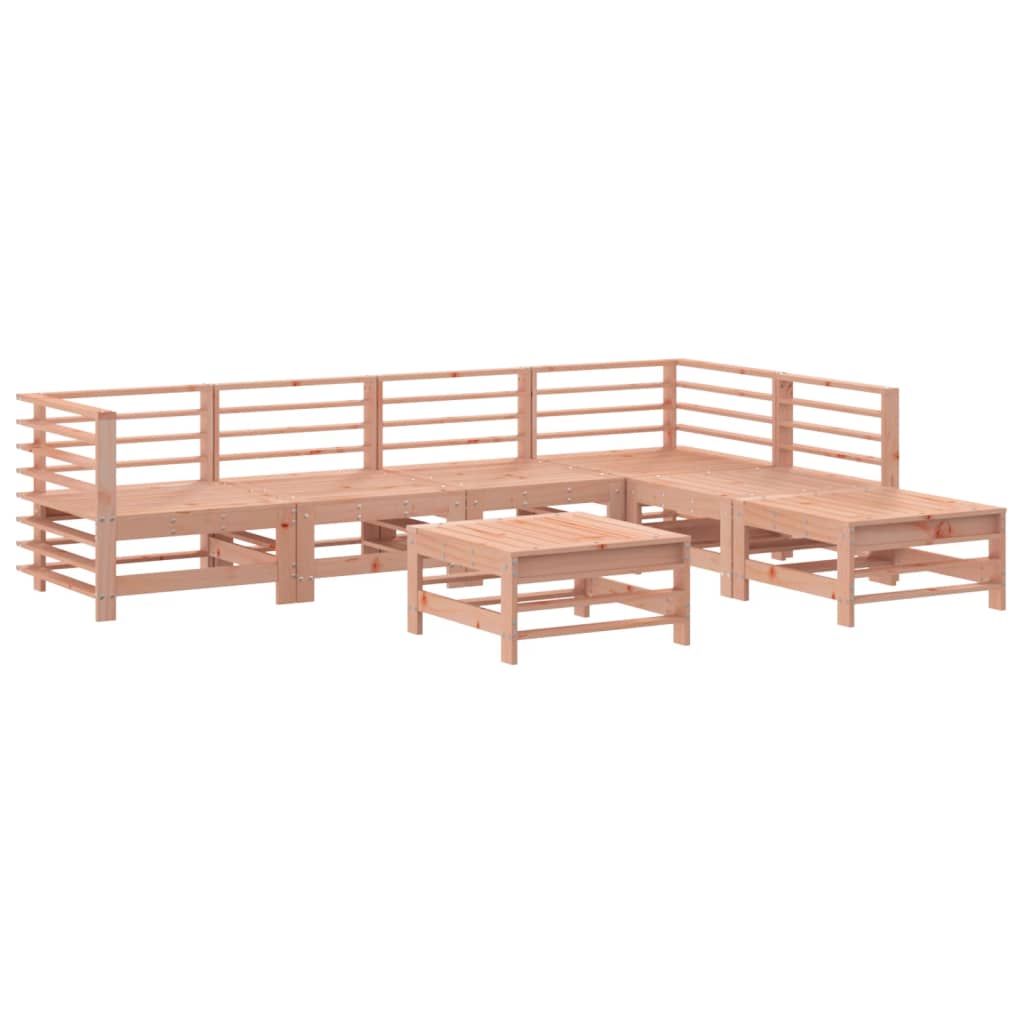 Set Divani Giardino 7 pz con Cuscini Legno Massello di Douglas - homemem39