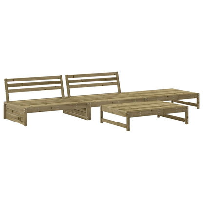 Set Divani da Giardino 4pz con Cuscini Legno Impregnato di Pino - homemem39