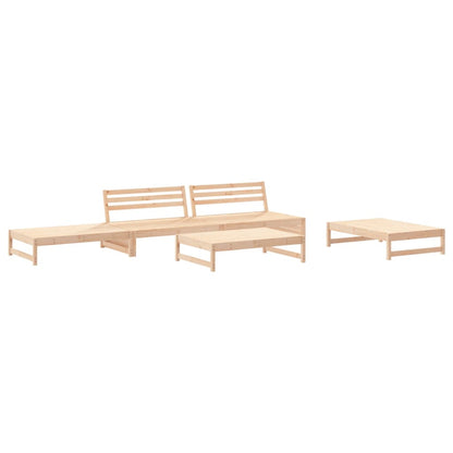 Set Divani da Giardino 5 pz con Cuscini in Legno Massello - homemem39