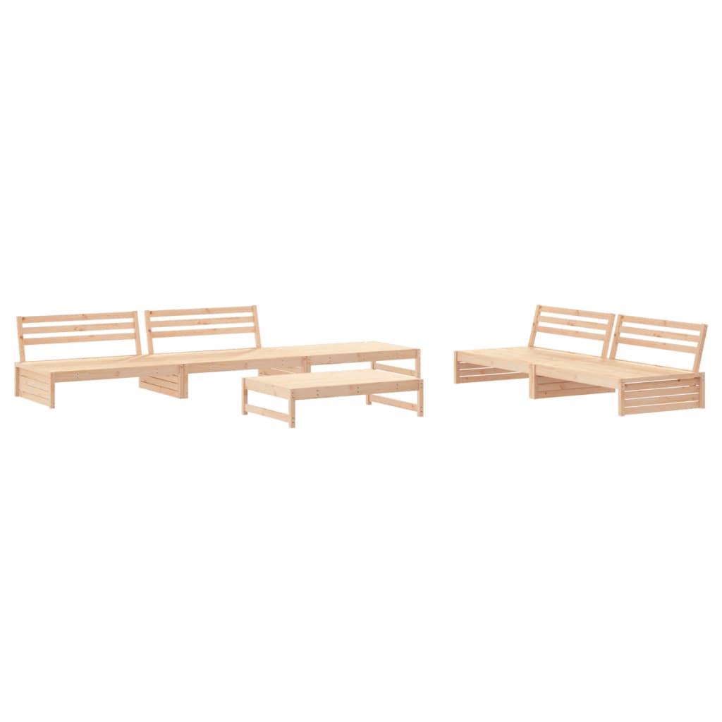 Set Divani da Giardino 6 pz con Cuscini in Legno Massello - homemem39