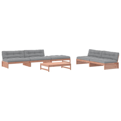 Set Divani Giardino 6 pz con Cuscini Legno Massello di Douglas - homemem39