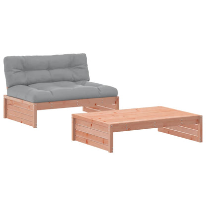 Set Divani Giardino 2 pz con Cuscini Legno Massello di Douglas - homemem39