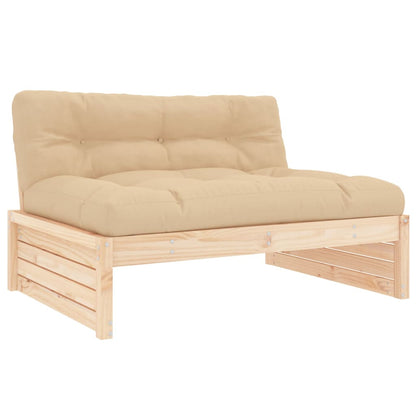 Set Divani da Giardino 4 pz con Cuscini in Legno Massello - homemem39