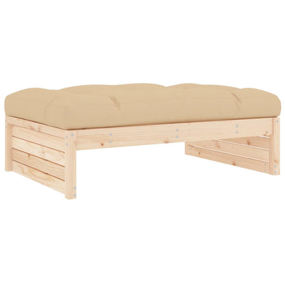 Set Divani da Giardino 5 pz con Cuscini in Legno Massello - homemem39