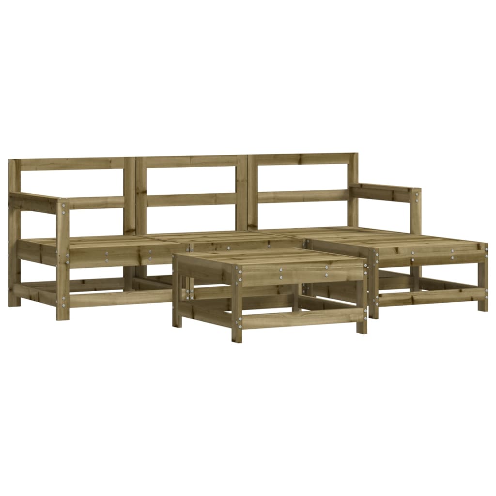 Set Salotto da Giardino 5 pz in Legno Impregnato di Pino - homemem39