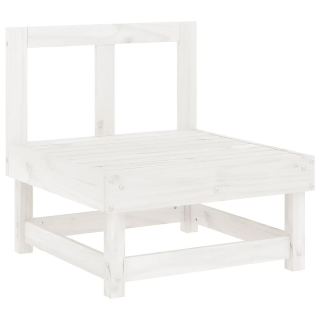 Set Salotto da Giardino 4 pz Bianco in Legno Massello di Pino - homemem39