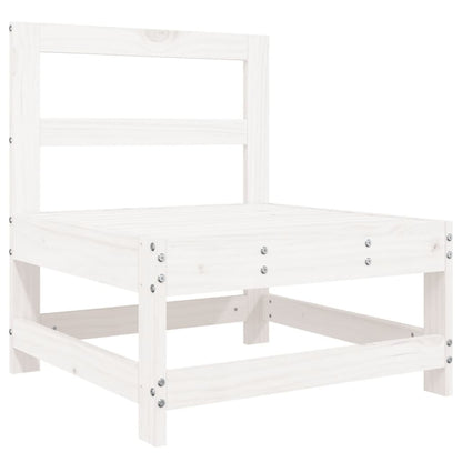 Set Salotto da Giardino 4 pz Bianco in Legno Massello di Pino - homemem39