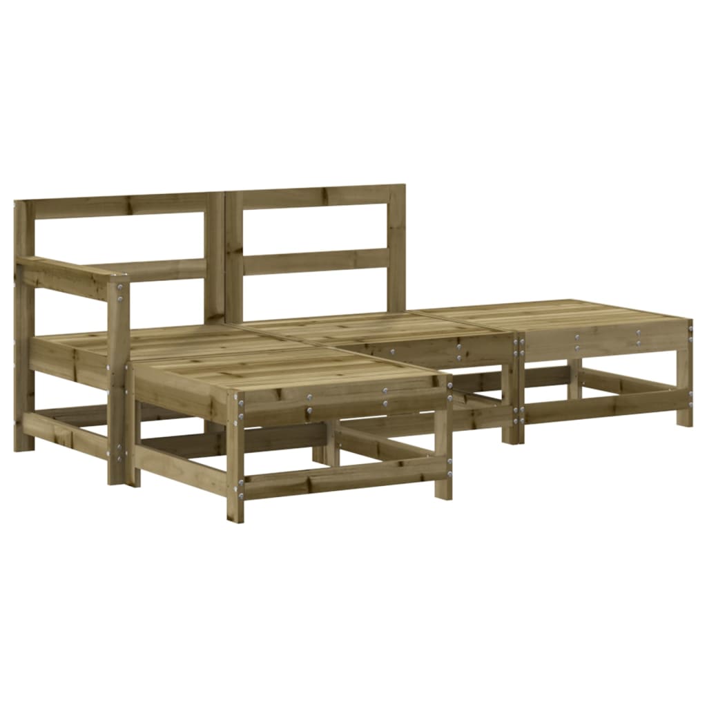 Set Salotto da Giardino 4 pz in Legno Impregnato di Pino - homemem39