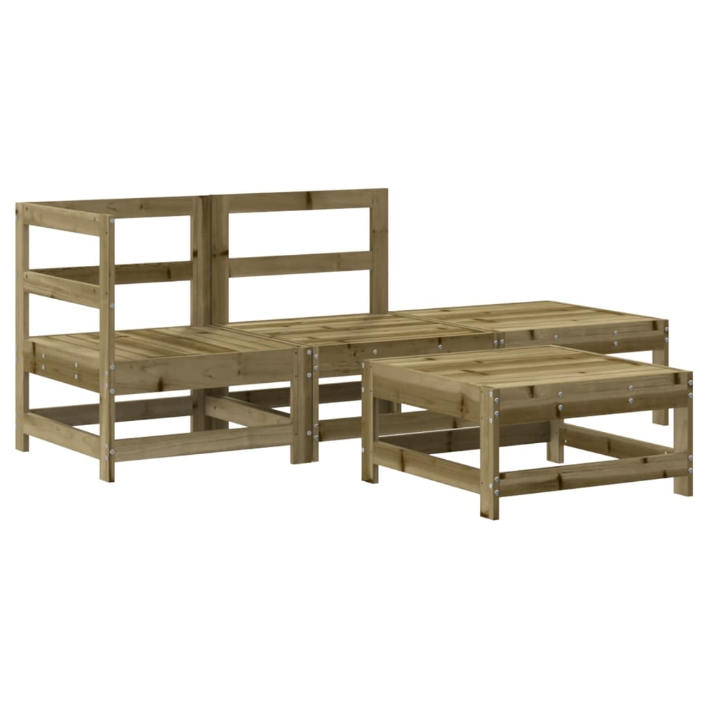 Set Salotto da Giardino 4 pz in Legno Impregnato di Pino - homemem39