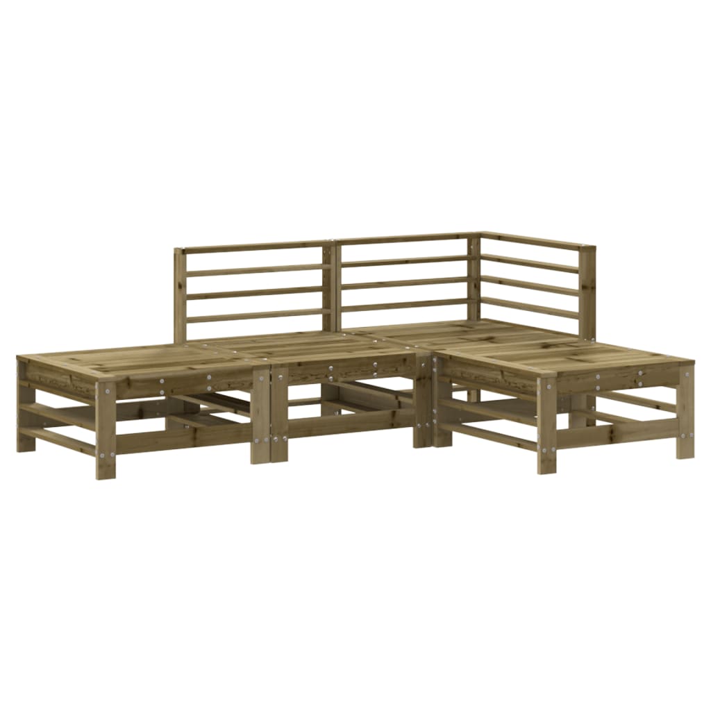 Set Salotto da Giardino 4 pz in Legno Impregnato di Pino - homemem39