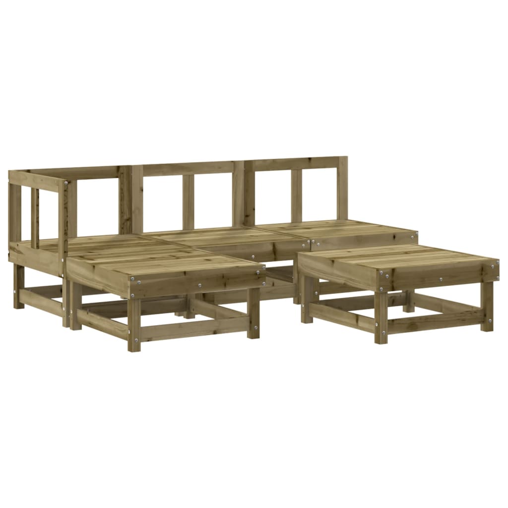 Set Salotto da Giardino 5 pz in Legno Impregnato di Pino - homemem39