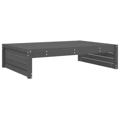 Set Salotto da Giardino 2 pz Grigio in Legno Massello di Pino - homemem39