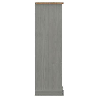 Libreria VIGO 90x35x114,5 cm in Legno Massello di Pino Grigio - homemem39