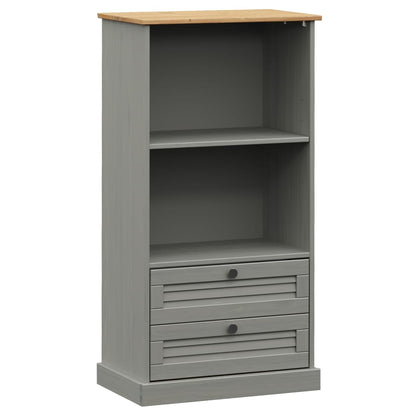 Libreria VIGO 60x35x114,5 cm in Legno Massello di Pino Grigio - homemem39