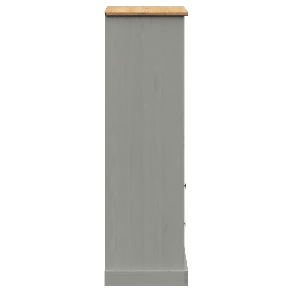 Libreria VIGO 60x35x114,5 cm in Legno Massello di Pino Grigio - homemem39