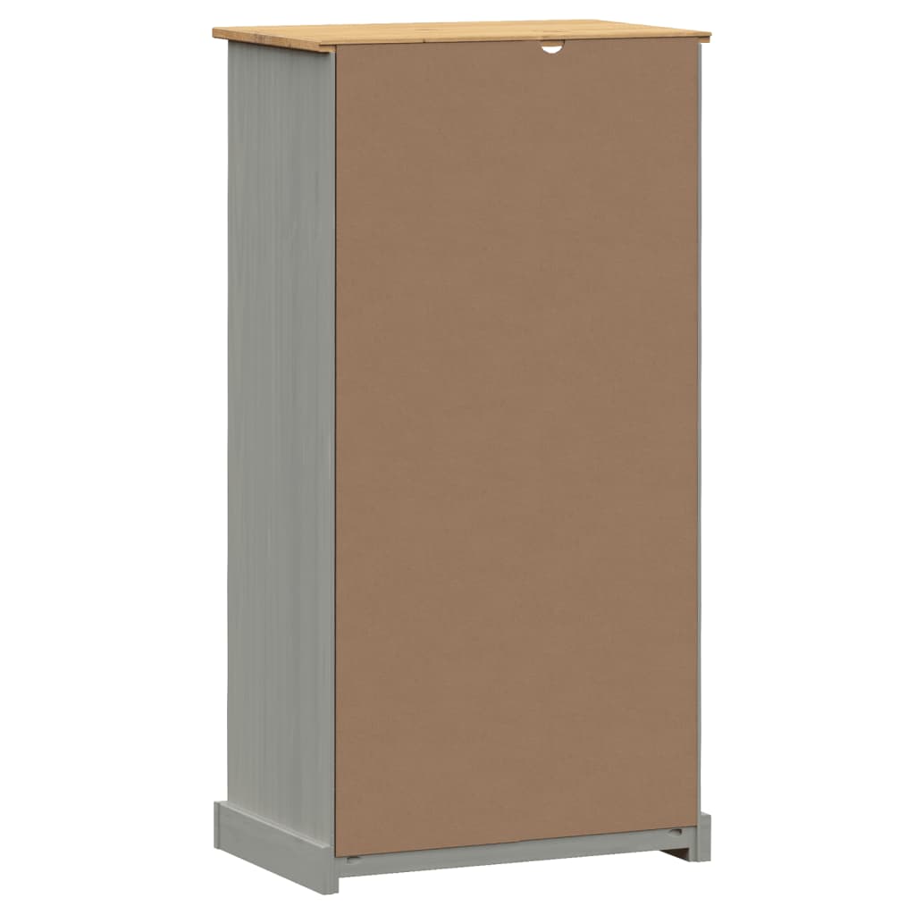 Libreria VIGO 60x35x114,5 cm in Legno Massello di Pino Grigio - homemem39