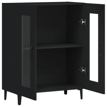 Credenza Nera 69,5x34x90 cm in Legno Multistrato - homemem39