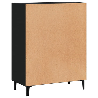 Credenza Nera 69,5x34x90 cm in Legno Multistrato - homemem39