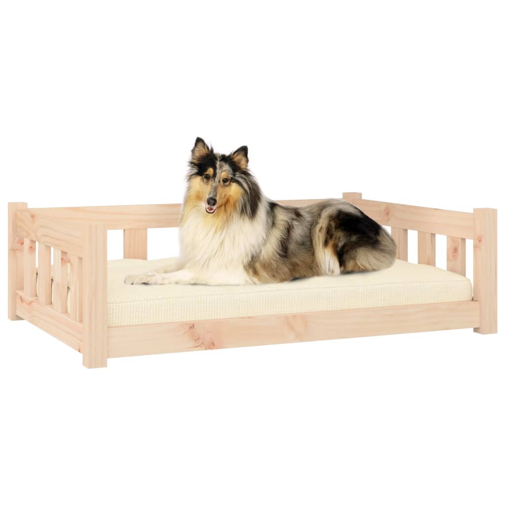 Cuccia per Cani 95,5x65,5x28 cm in Legno Massello di Pino - homemem39