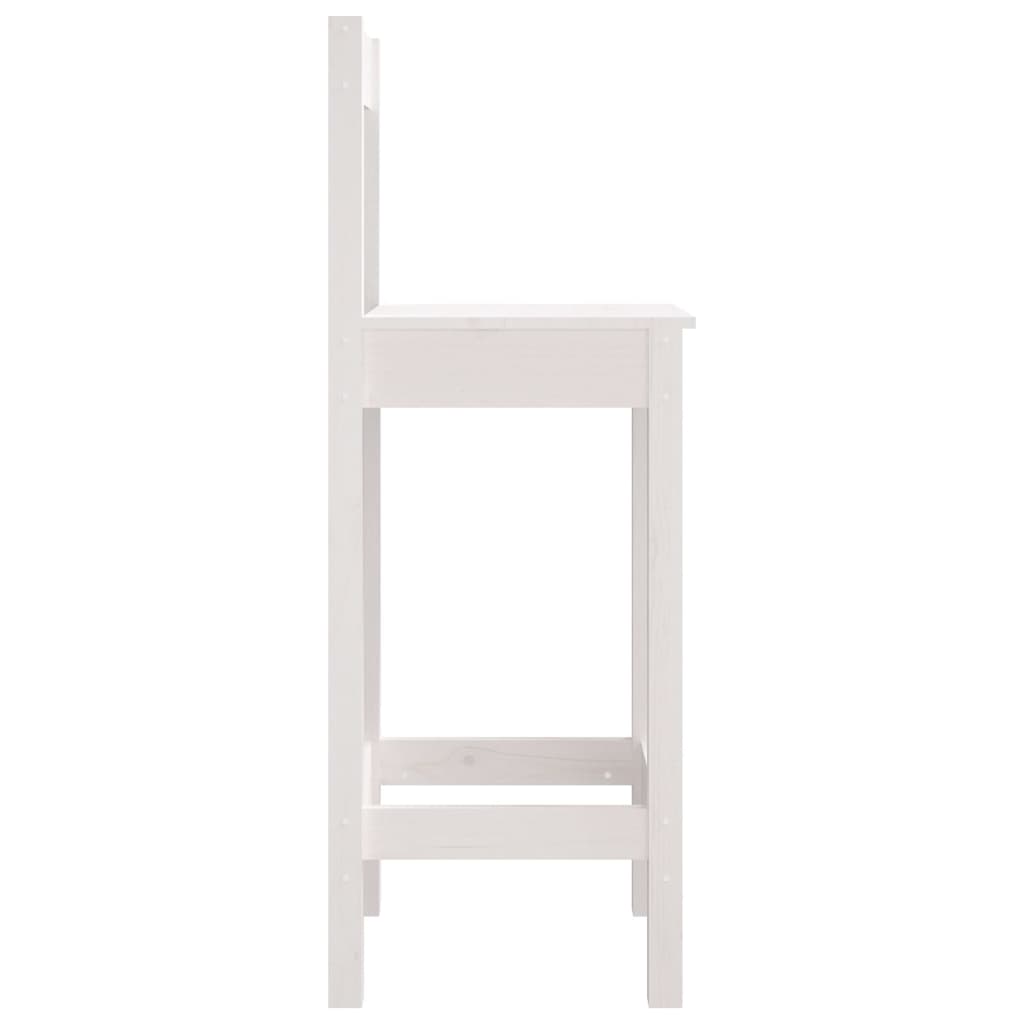 Sgabelli da Bar 2pz Bianchi 40x41,5x112 cm Legno Massello Pino - homemem39