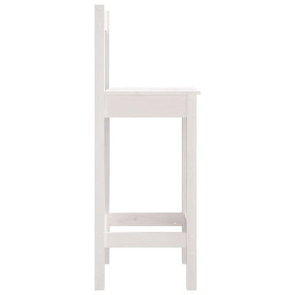 Sgabelli da Bar 2pz Bianchi 40x41,5x112 cm Legno Massello Pino - homemem39