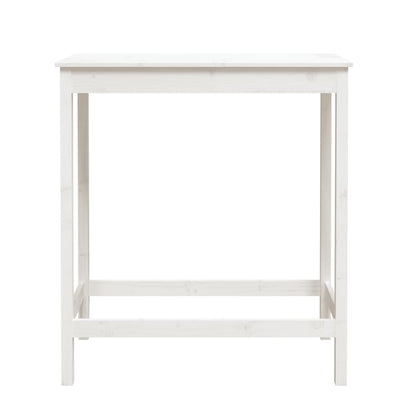 Tavolo da Bar Bianco 100x50x110 cm in Legno Massello di Pino - homemem39