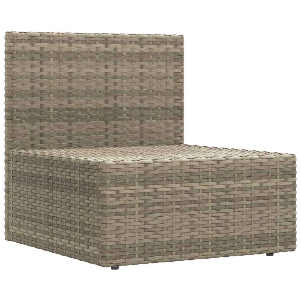 Set Divani da Giardino 7 pz con Cuscini in Polyrattan Grigio - homemem39