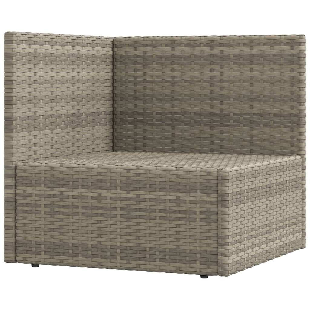 Set Divani da Giardino 6 pz con Cuscini in Polyrattan Grigio - homemem39