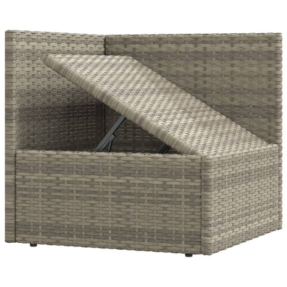 Set Divani da Giardino 6 pz con Cuscini in Polyrattan Grigio - homemem39