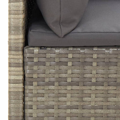 Set Divani da Giardino 6 pz con Cuscini in Polyrattan Grigio - homemem39