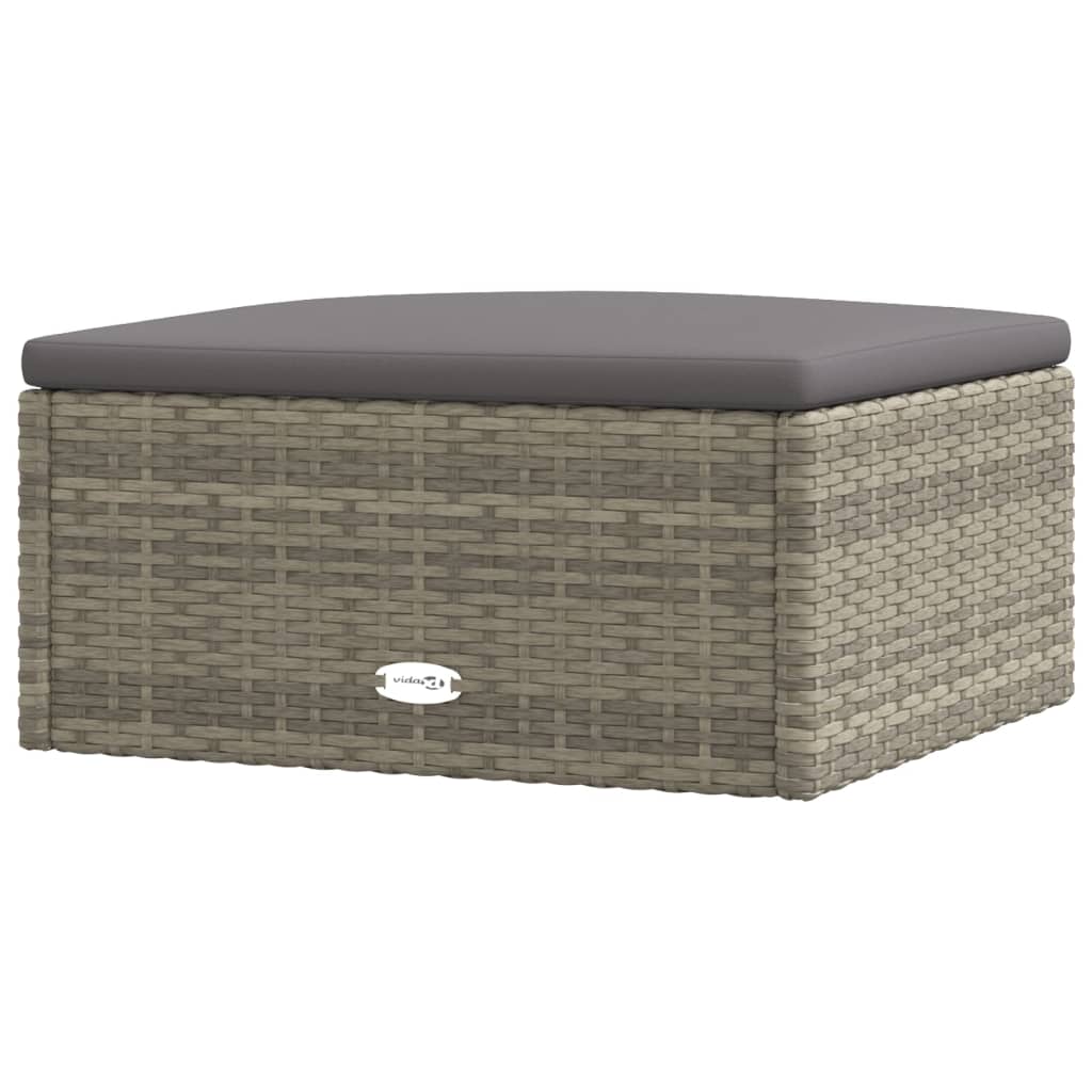 Set Divani da Giardino 6 pz con Cuscini in Polyrattan Grigio - homemem39