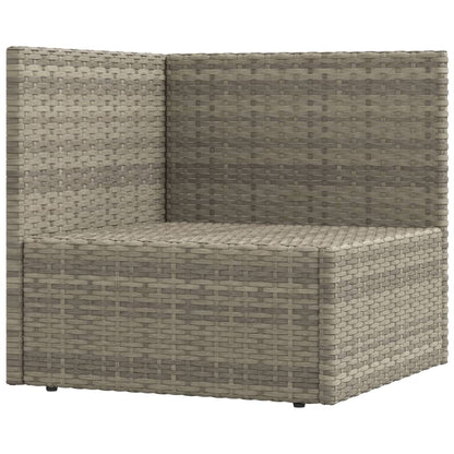 Set Divani da Giardino 5 pz con Cuscini in Polyrattan Grigio - homemem39