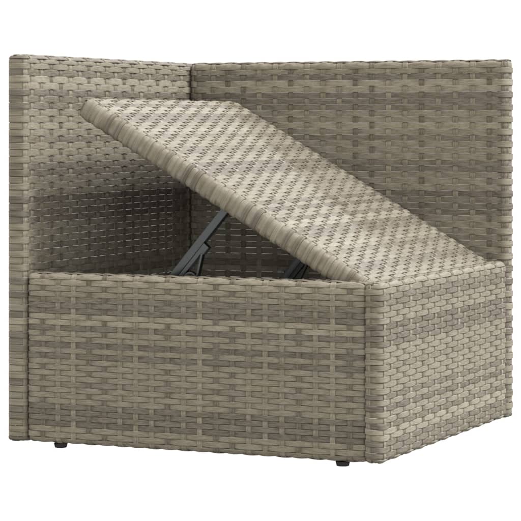 Set Divani da Giardino 5 pz con Cuscini in Polyrattan Grigio - homemem39